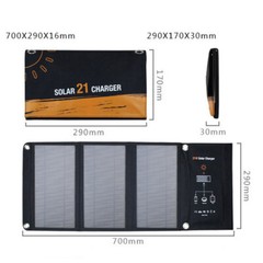 Foldable Solar Panels Cell 5V 20-40W Portable Outdoor USB Output Battery Charger