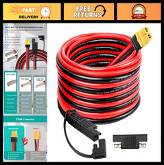 10FT 10AWG SAE to XT60 Connector Extension Cable, Polarity Reverse Adapter for S