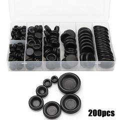 200PCS Assorted Rubber Grommets for Hydraulic Air Gas and Water Pipe Lines