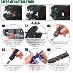Keadic Solar Crimping Tools Includes Solar Panel Connectors, Solar Cable Conn…