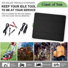 20W Solar Panel Trickle 12V Charger Battery Charger Kit Maintainer Boat Car RV