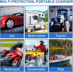 30W Solar Panel 12V Trickle Charger Battery Charger Kit Maintainer Marine Car RV