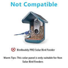 Solar Panel Replacement for Bird Feeder Camera – 4W 5V with 9.8ft Cable, DC 3.5