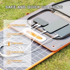 Flashfish Solar Generator Portable Power Station with Solar Panel Foldable 100W
