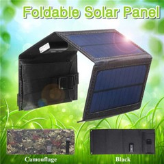 80W Solar Panel Folding Power Bank Outdoor Camping Hiking Phone USB Charger NEW