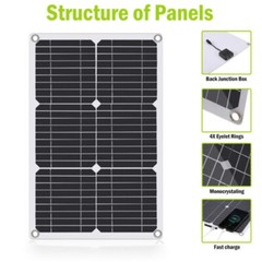 400W Solar Panel Kit W/ Controller 12V Home Garden RV Rooftop Camping Off-Grid