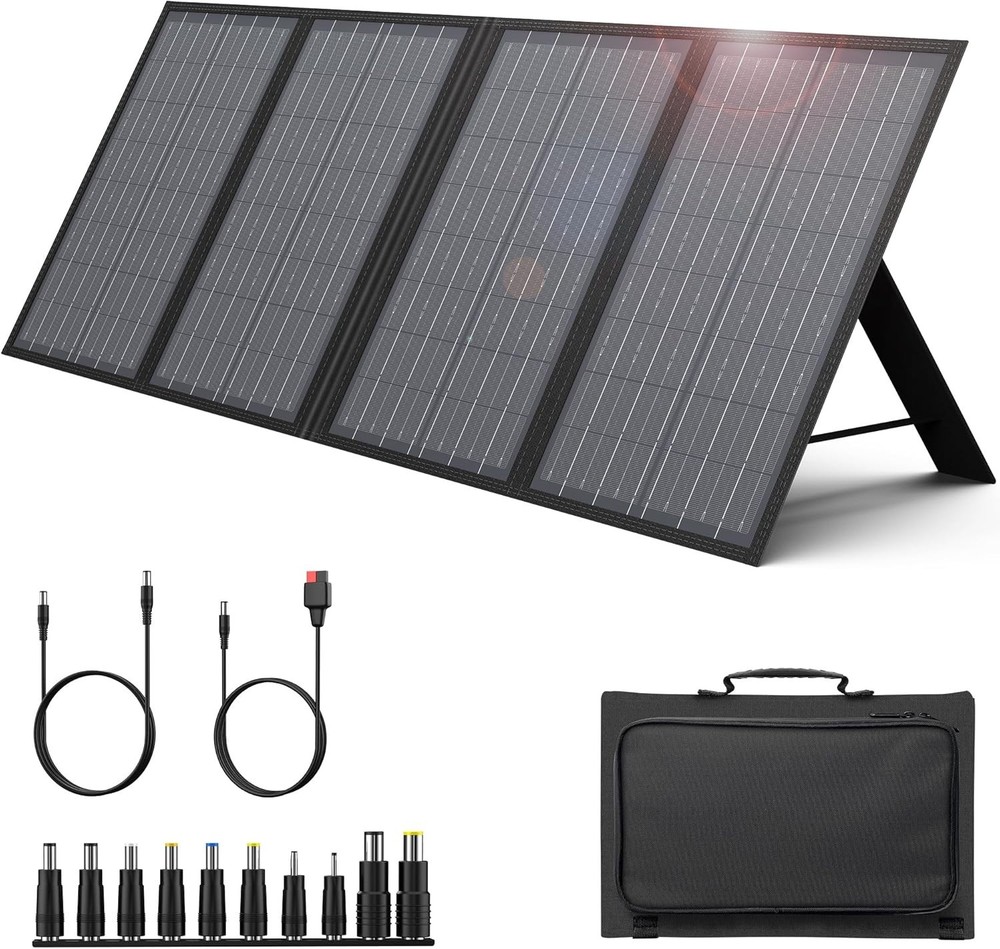 Portable Solar Panel 60W For Power Station Phone Outdoor Camping Trip Charging