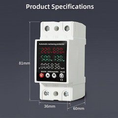 PA66 Overvoltage Protector AC 80-300V 63A for Shutter and Heating Systems