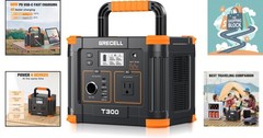 Portable Power Station 300W, 230.88Wh Solar Generator, USB-C, AC Outlet