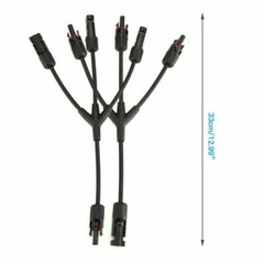 1 Pair Solar Connectors Y Branch Parallel Adapter Cable Wire Plug for SolarPanel