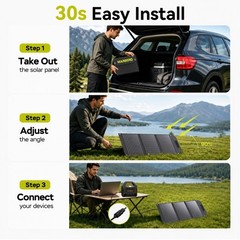 Portable Solar Panel 30W Solar Panel Charger 23% High Efficiency Foldable Sol…
