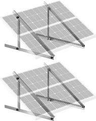 VEVOR 2 Sets Solar Panel Mounting Brackets Adjustable Tilt Mount 45 In Rack
