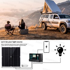 7000W Complete Solar Panel Kits Solar Power Generator 100A Home 110V/220V Syst