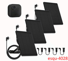 4-Pack 6W Solar Panel for Blink Outdoor 2K+/4/3 XT3 XT2/XT,10ft Waterproof