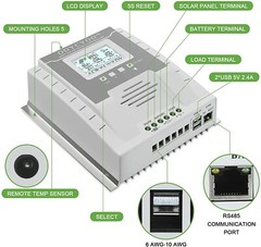 40A-100A MPPT Solar Charge Controller Regulator 12V/24V Lithium Lifepo4 Battery.