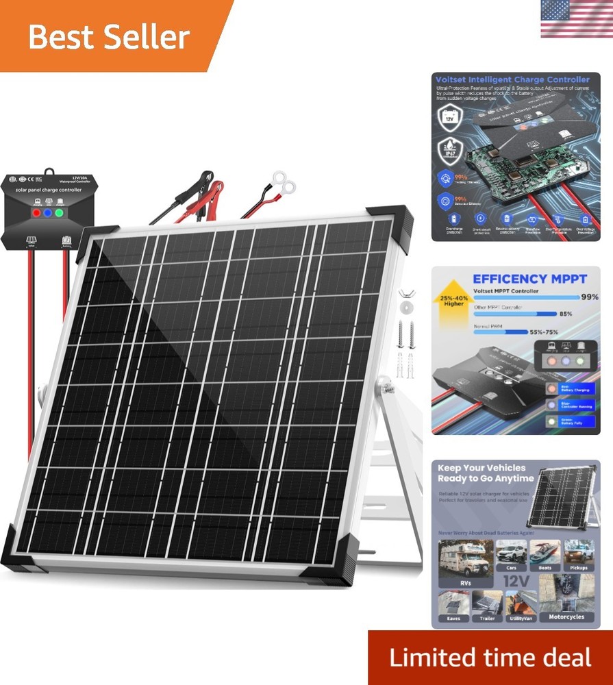 Ultimate Waterproof Solar Charger Kit: 20W MPPT for Marine & RV Applications