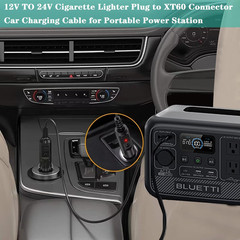 12V/24V Car Charger Cable BLUETTI AC2A AC70 AC50B EB55 Elite 200 100 V2 Portable