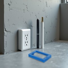 6Pcs Reusable Plastic Single Gang Electrical Box Extenders for Thick Walls Blue