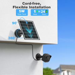 5 Pack 5W Solar Panel Charger Compatible with All-New Blink Outdoor 4 (4Th Gen)/