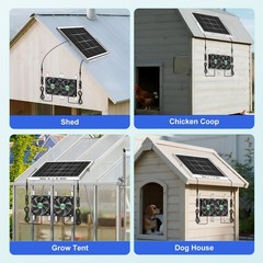 ZIZIWIN Solar Chicken Coop Fan 2 Kit, 20W Solar Powered Greenhouse Fan Outdoo…