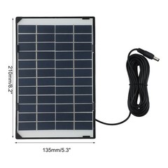 6W 12V Solar Panel for Off Grid Garden Lighting Fan and Outdoor Security Cam