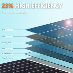 300W Portable Power Station Generator LiFePO4 Battery 100W Flexable Solar Panel