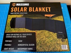 100W Portable Foldable Solar Panel Blanket Massimo W/ 2 USB & DC Charging Ports