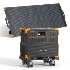 PECRON Portable Power Station E3800LFP 4200W LiFePO4 Off-grid & 200W solar panel