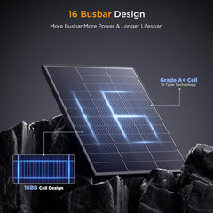 100W N-Type 16BB Solar Panel – High Efficiency for RV, Van, Marine, Off-Grid