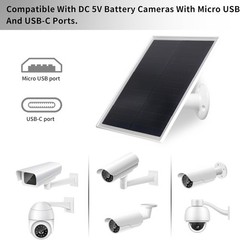 6W Solar Panel Charger, Solar Panel with Micro USB & USB-C Port for DC 5V Out…