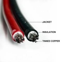 10 AWG Solar Panel Extension Cable PV Wire Solar Connectors Pair Black Red 6mm²