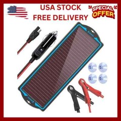 12 Volt Battery Charger Solar Powered Panel for Car Dump Trailer Boat Marine 12v