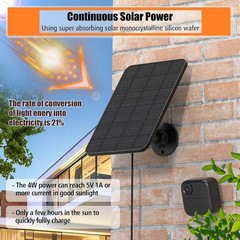 3 Pack Solar Panel Blink Solar Panel with Mount 13.1ft Cable Rubber Plug