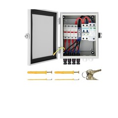 Durable 4 String PV Combiner Box – 63A Breaker, 15A Fuse & Easy Installation