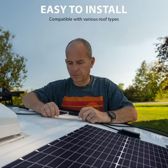 100-Watt 12-Volt, High Efficiency Monocrystalline Flexible Lightweight Solar Pan