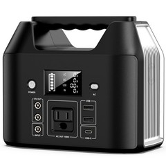 Portable Power Station 150W LiFePO4 Battery Bank Camping AC DC Solar Generator