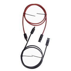 1 Pair Black + Red Solar Panel Extension Cable Wire Connector 12/10 AWG New