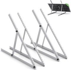41in Adjustable Solar Panel Tilt Mount Brackets, Aluminum, 2-Set Foldable
