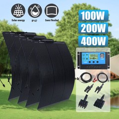 400W Mono Solar Panel w/Controller Portable Power Home Camping RV Battery Charge