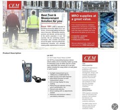Cem LA-1017 Portable Solar Energy Power Meter with DMM Multi-Meter and Case New