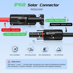 30FT 10AWG Solar Panel Extension Cable, 6mm² Solar Extension Cable Wire with …