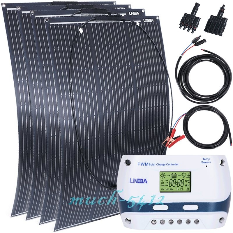 100W 200W 400W Mono Flexible Solar Panel for Generator Off Grid Battery Charge