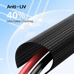 1 Pack 10awg 30ft Solar Panel Extension Cable Flame Retardant IP68 Waterproof