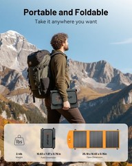 Solar Panels 30W Portable Foldable Solar Charger with 5V USB-A and USB-C Fast…