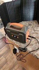 Powe Station with Free 40w Panel Solar Powered Generator 200W Peak/100W Rated，US