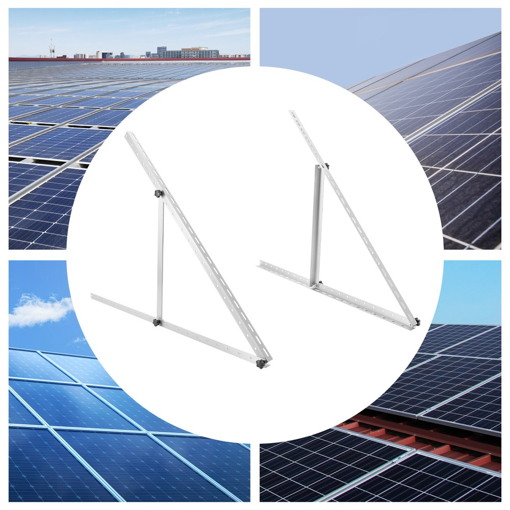 2 Pack Adjustable Angle Solar Panel Mount Rack Brackets for Boat / RV / Roof 41″