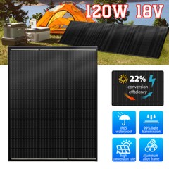 12V/18V 120W Watt Mono Solar Panel Home RV Car Battery Boat Power Charge/Bracket