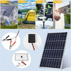 300W 12V Portable Solar Panel Kit Complete Polycrystalline USB Power Outdoor Rec