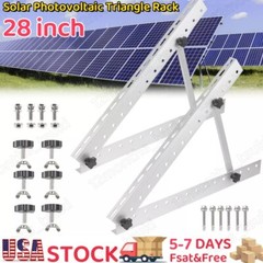 28″ Solar Panel RV Tilt Mount Brackets Ground Roof Flat Surface Adjustable Frame