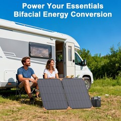 100 200 watt Solar Panel Bifacial for ECOFLOW DELTA 3 Portable Power Station